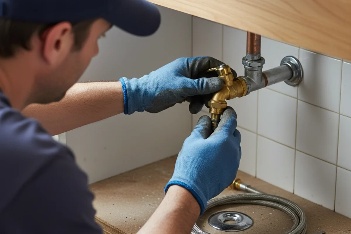 Shutoff valve and fitting work during Emergency Plumbing in Camden